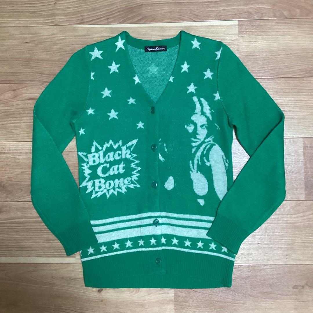 HYSTERIC GLAMOUR　ヒスガール　ニットカーディガン　グリーン