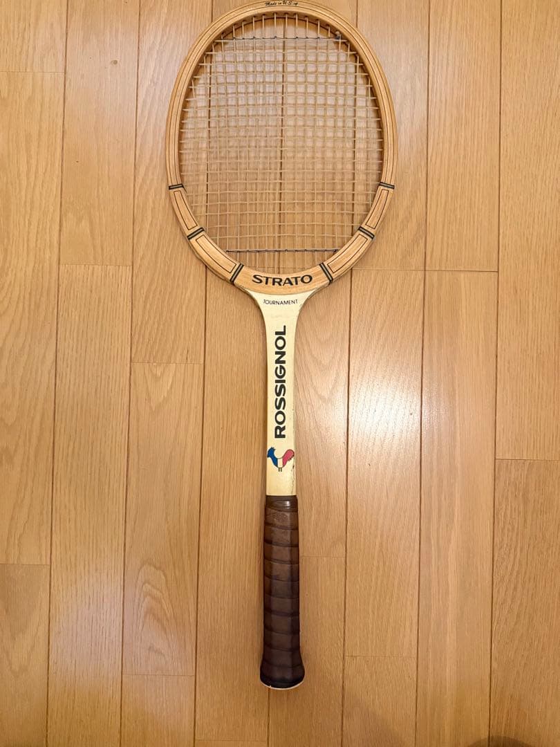 ROSSIGNOL STRATO 木製テニスラケット　ラケットプレス付
