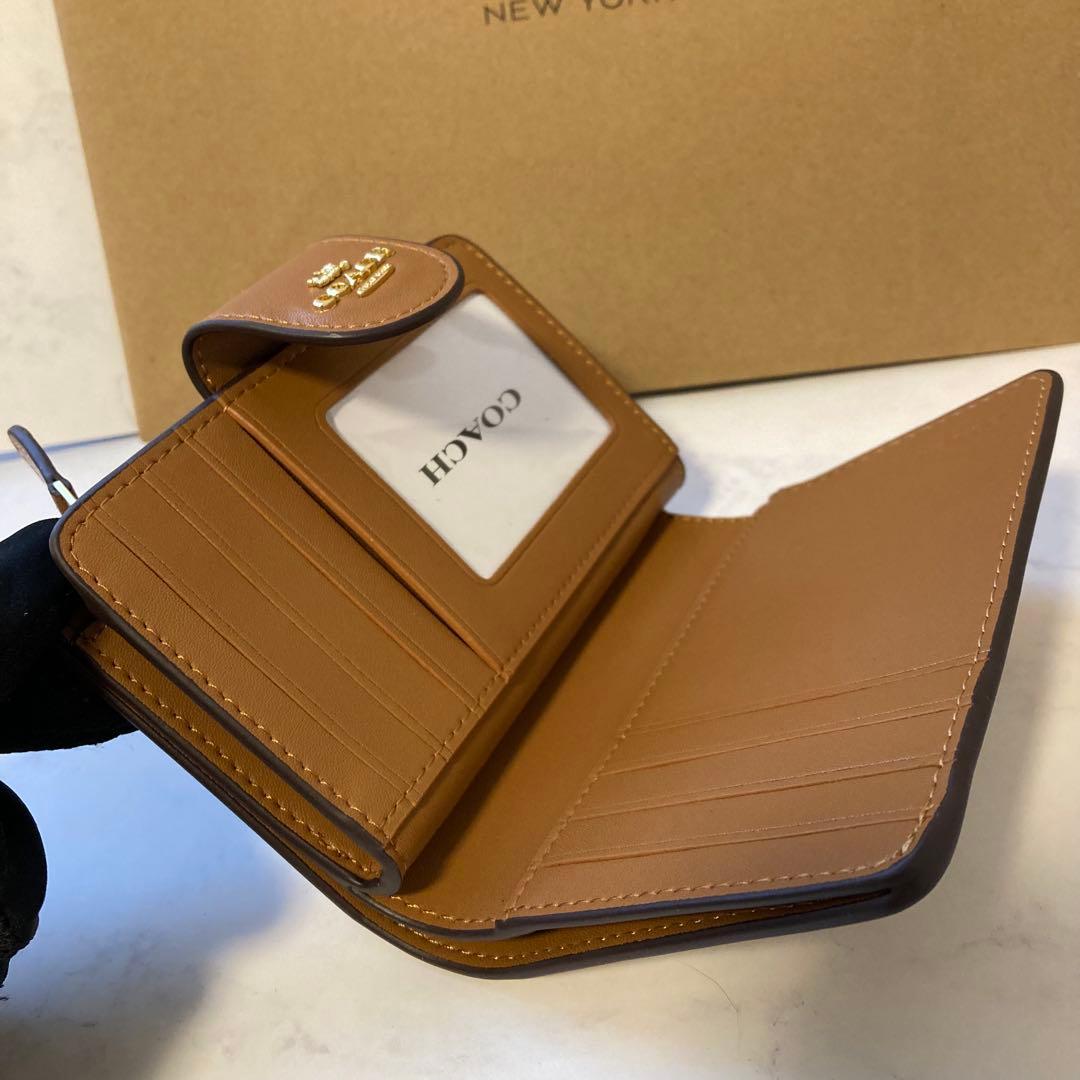 新品　COACH 長財布　コーチ　二つ折り財布　レディース メンズ ベージュ