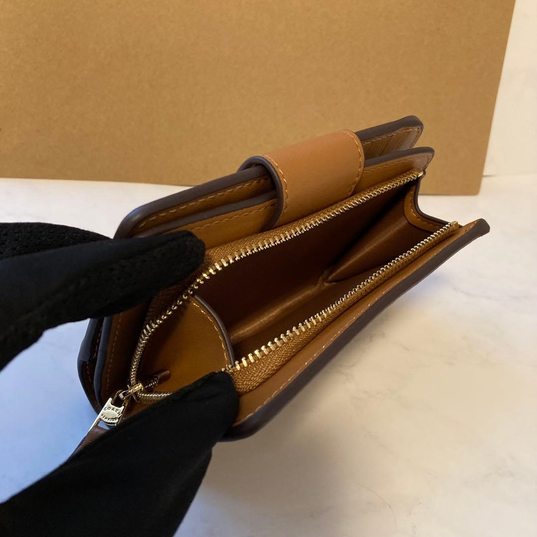 新品　COACH 長財布　コーチ　二つ折り財布　レディース メンズ ベージュ