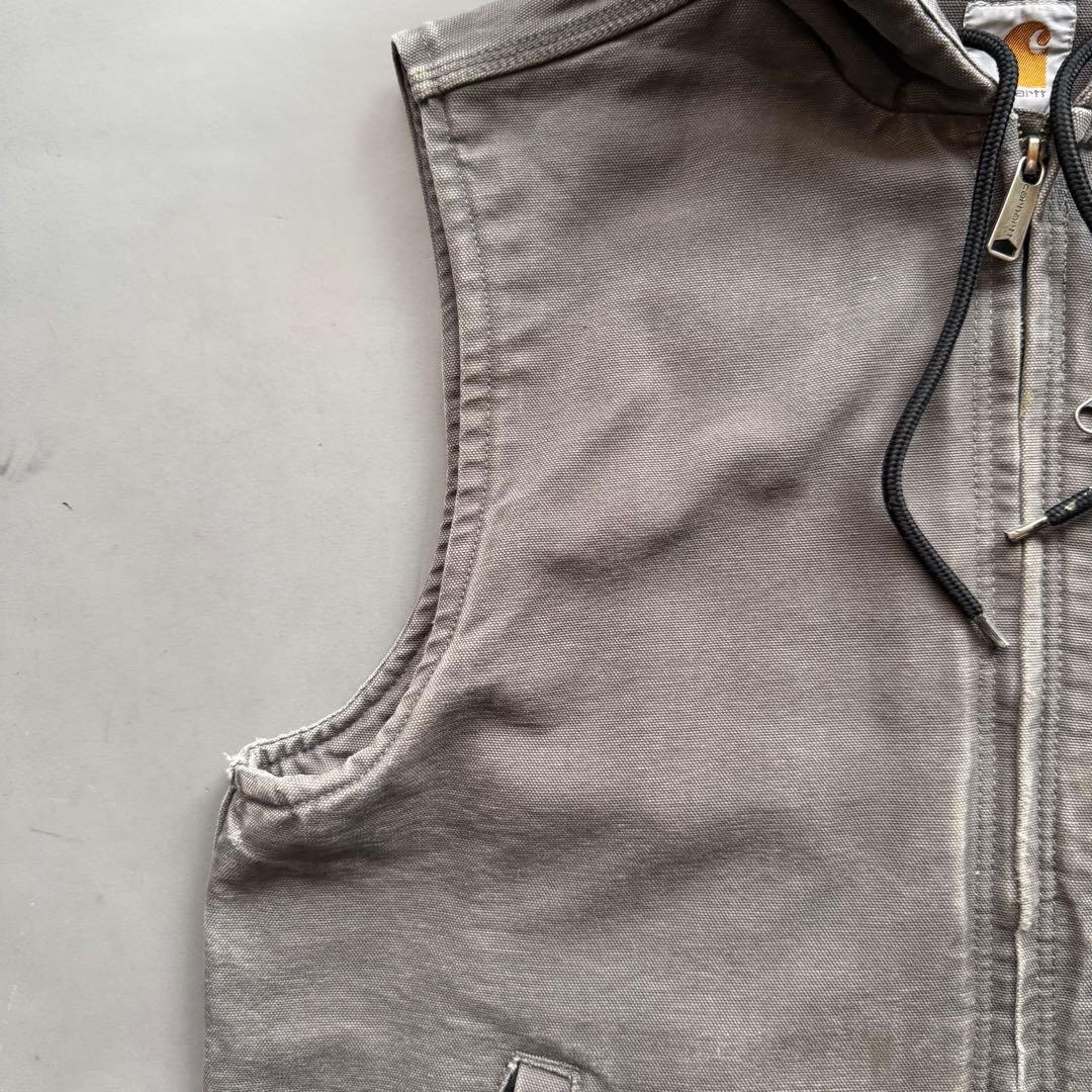 Carhartt カーハート ダックベスト ワークベスト 企業物 グレー 古着