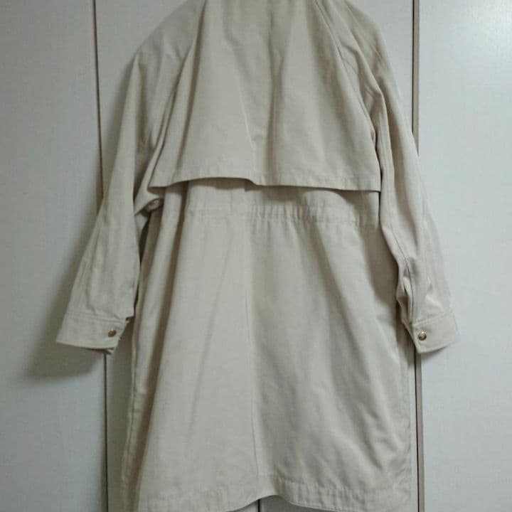 23区 ライトツイル ノーカラーコート ベージュ 32