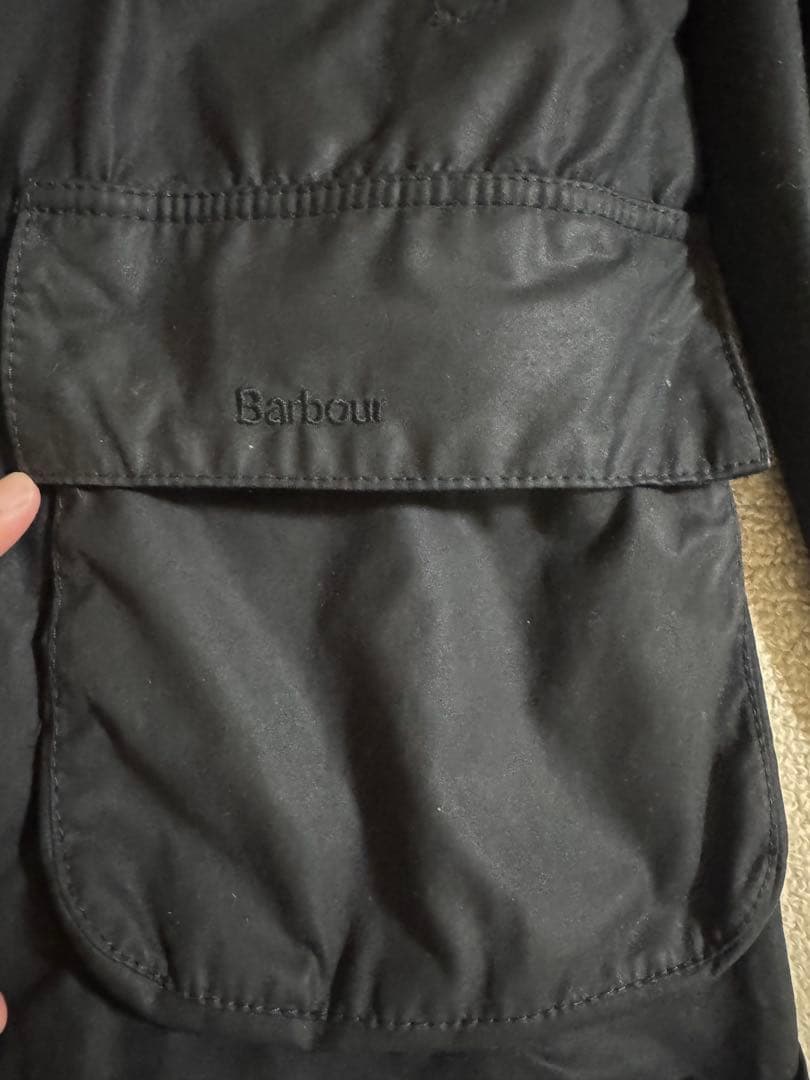 と*も様 Barbour ブラック モッズコート Mサイズ