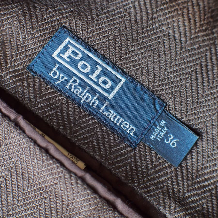 イタリア製 ポロ ラルフローレン リネン ジャケット ブラウン Polo