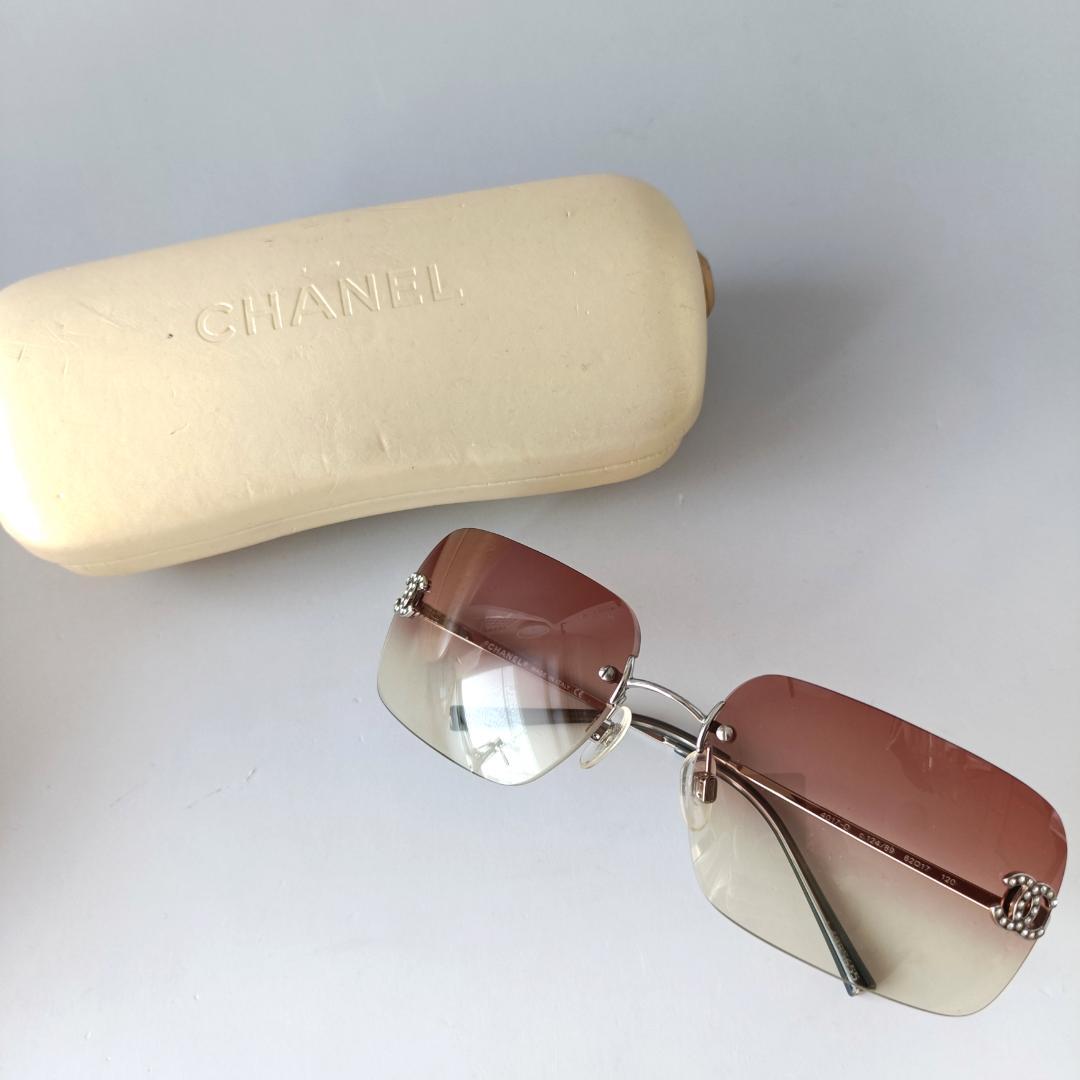 【美品】CHANEL ヴィンテージ サングラス 4017-D ラインストーン