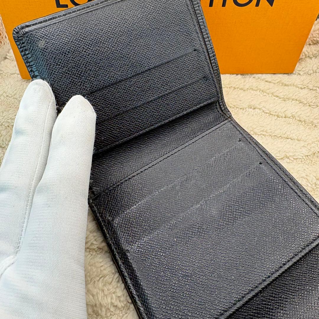 ルイヴィトン エピ Wホック 財布 ブラック 黒 コンパクト
