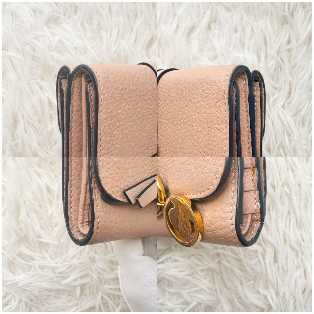 カード類あり✨美品✨クロエ 財布 三つ折りトリフォールド ウォレット チャーム