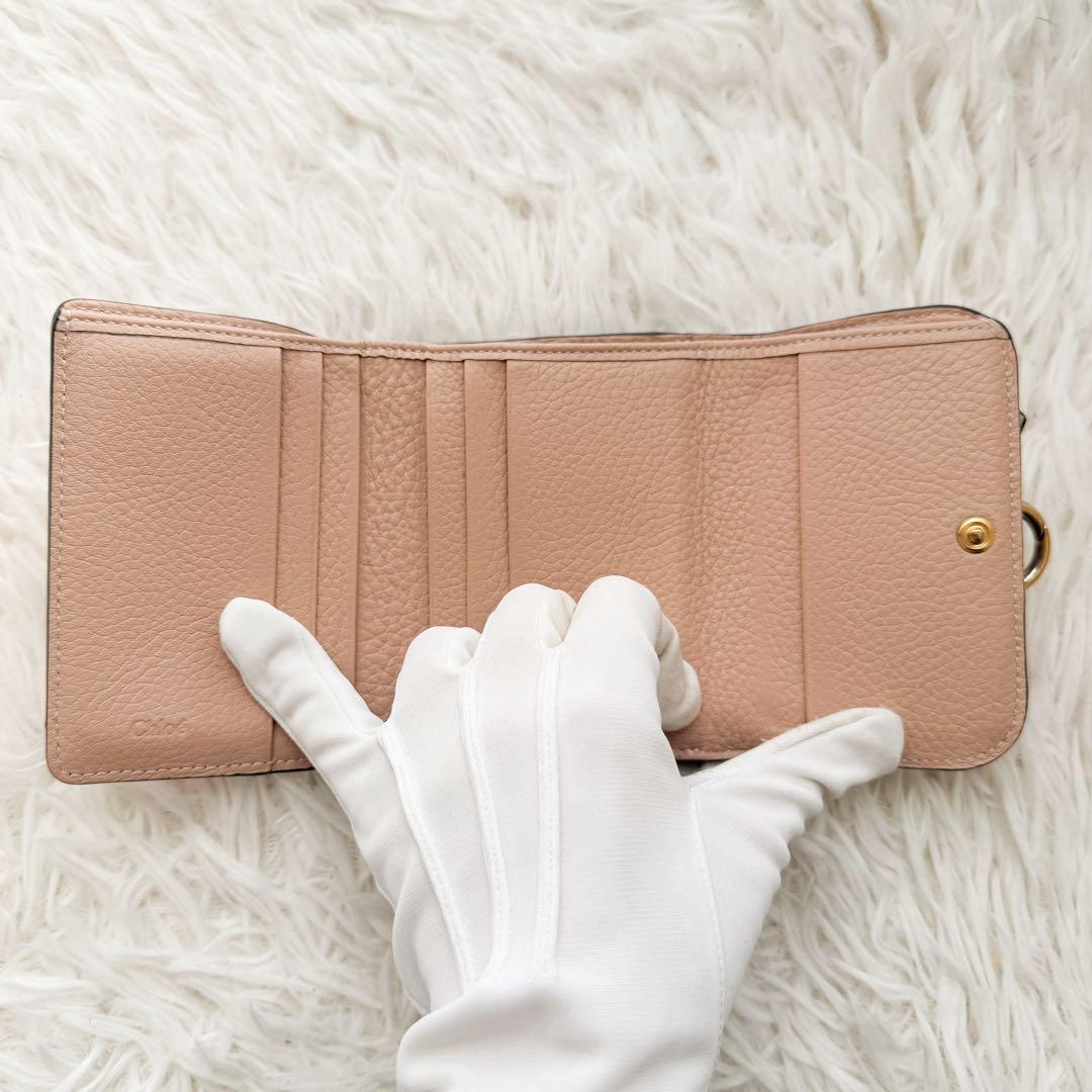 カード類あり✨美品✨クロエ 財布 三つ折りトリフォールド ウォレット チャーム