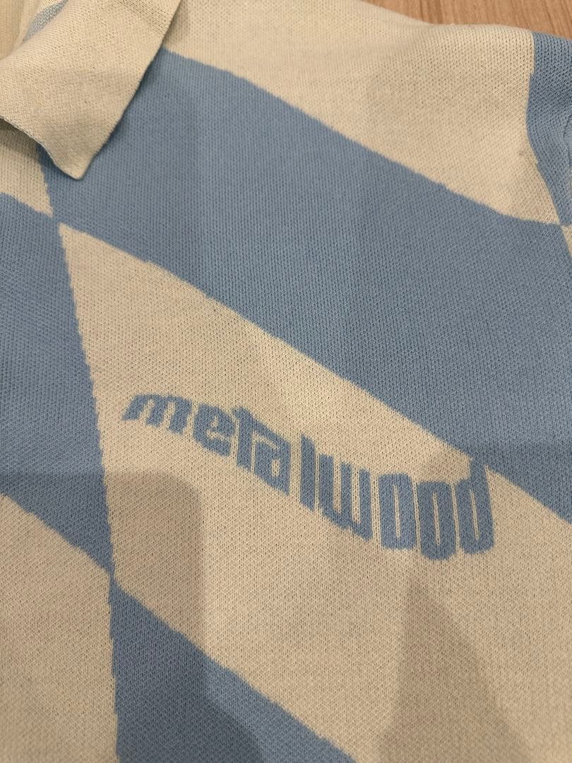 lwood メタルウッド コットン ポロシャツ ブルー