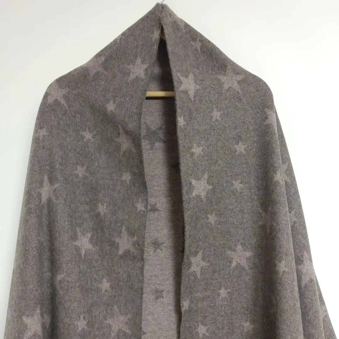 ダーマコレクション カシミヤストール 大判 スター総柄 美品