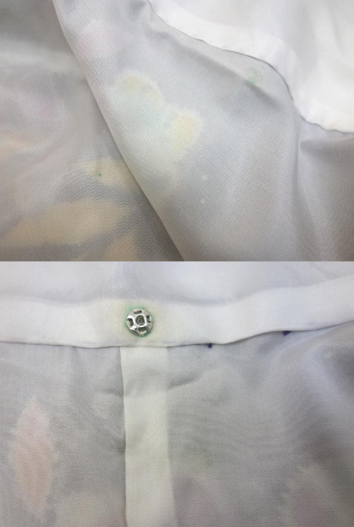 中古美品 振袖 長襦袢 帯揚げ 作家物 辻ヶ花 金糸 紫■ON71104-14