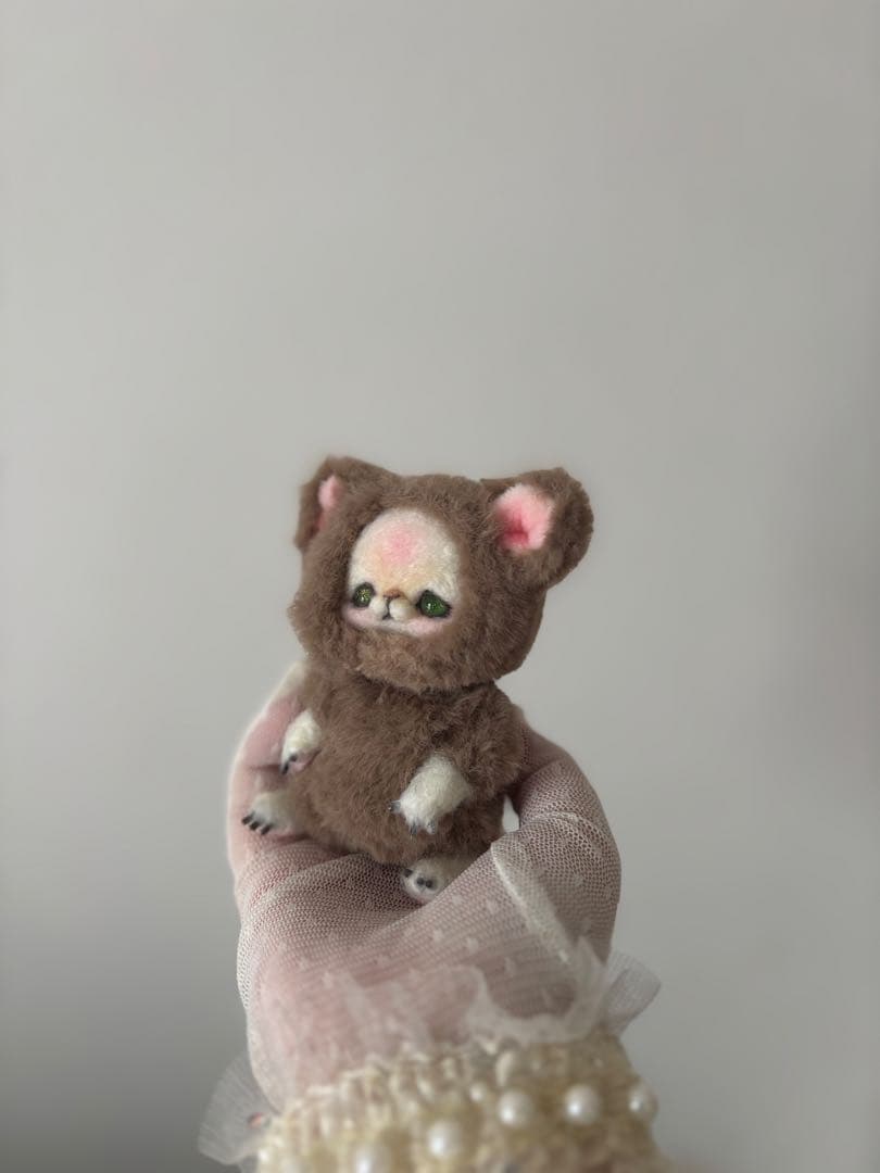 アートドール　くまのこ幻獣　羊毛フェルト