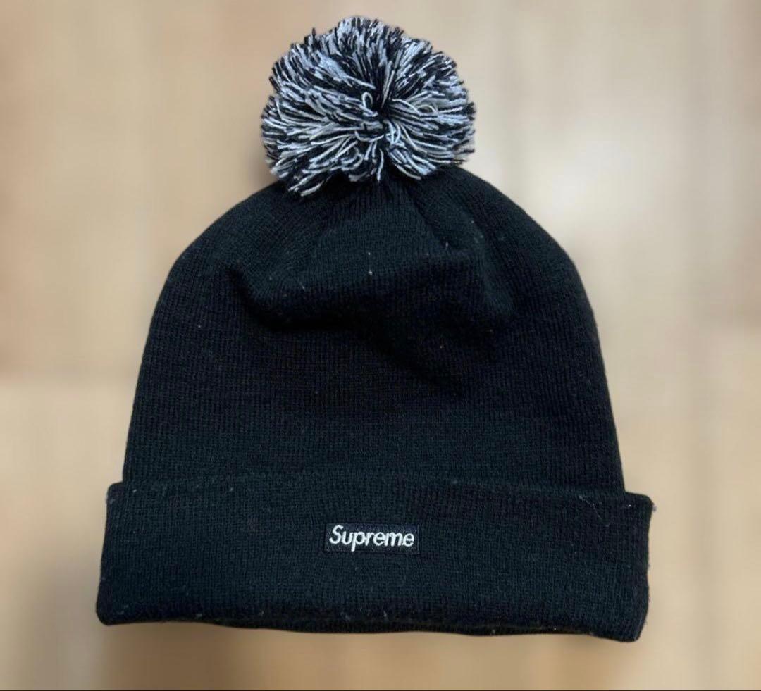 【希少】Supreme×NEW ERA ブラック ニット帽 ボンボンニット帽