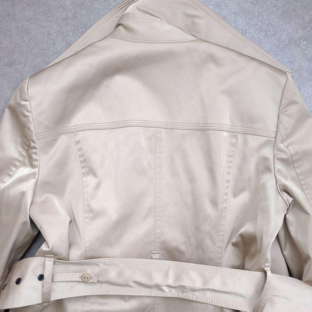 美品 ピンキー＆ダイアン トレンチコート ベルト付 38 シャンパンゴールド