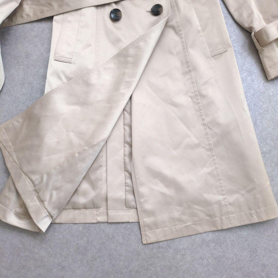 美品 ピンキー＆ダイアン トレンチコート ベルト付 38 シャンパンゴールド