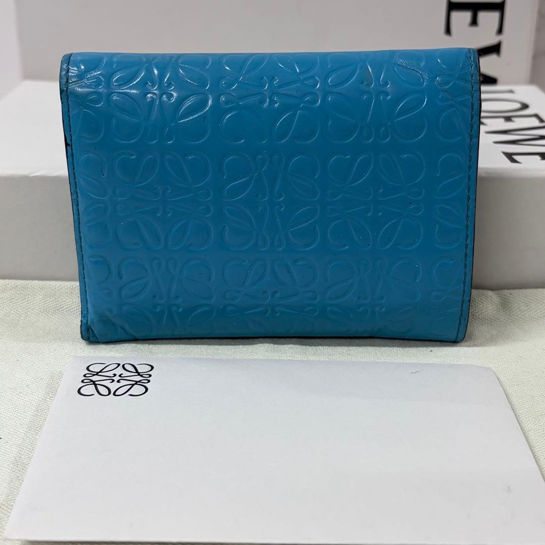 新品同様‼️ ロエベ　LOEWE 財布　三つ折り　折り財布　リピート　アナグラム