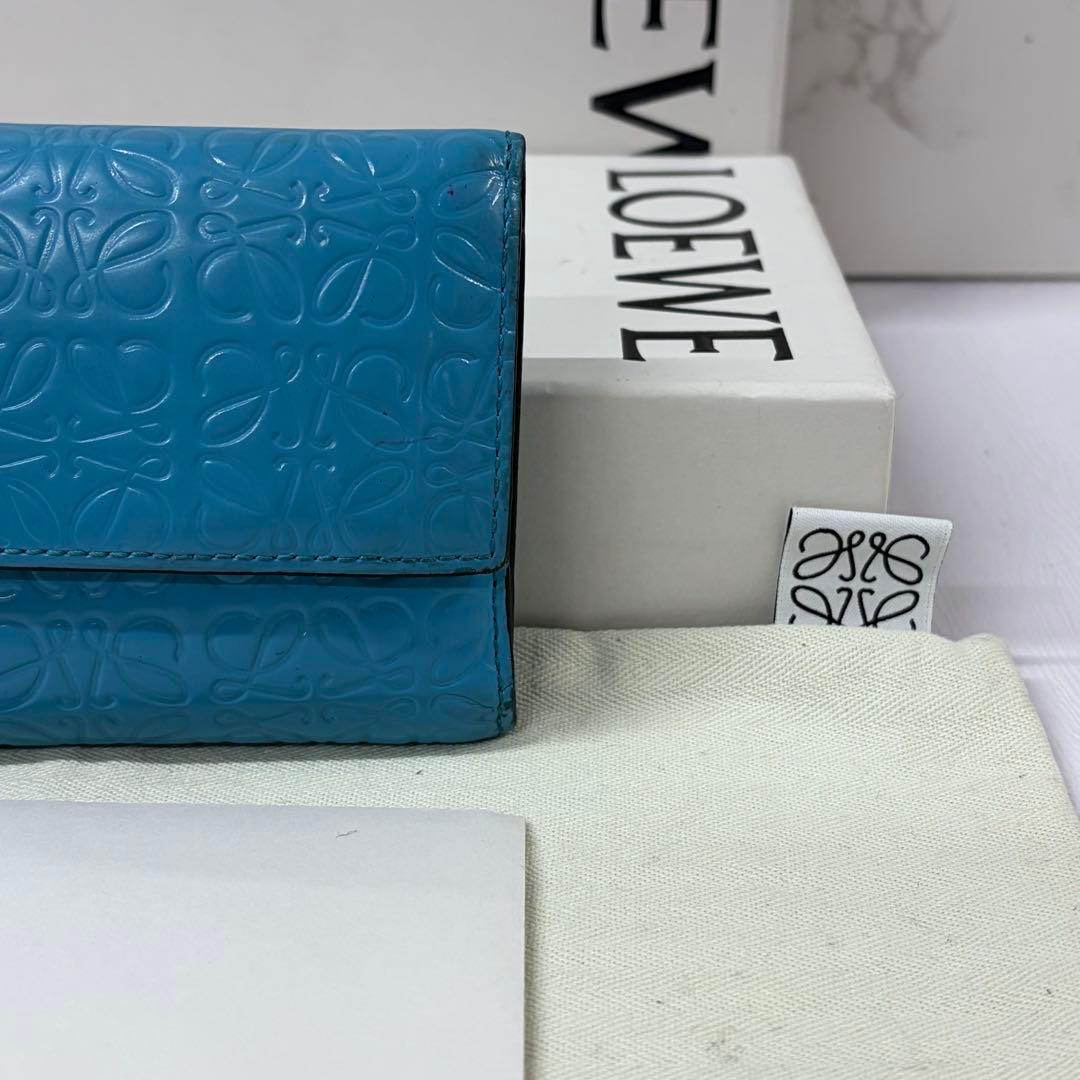 新品同様‼️ ロエベ　LOEWE 財布　三つ折り　折り財布　リピート　アナグラム