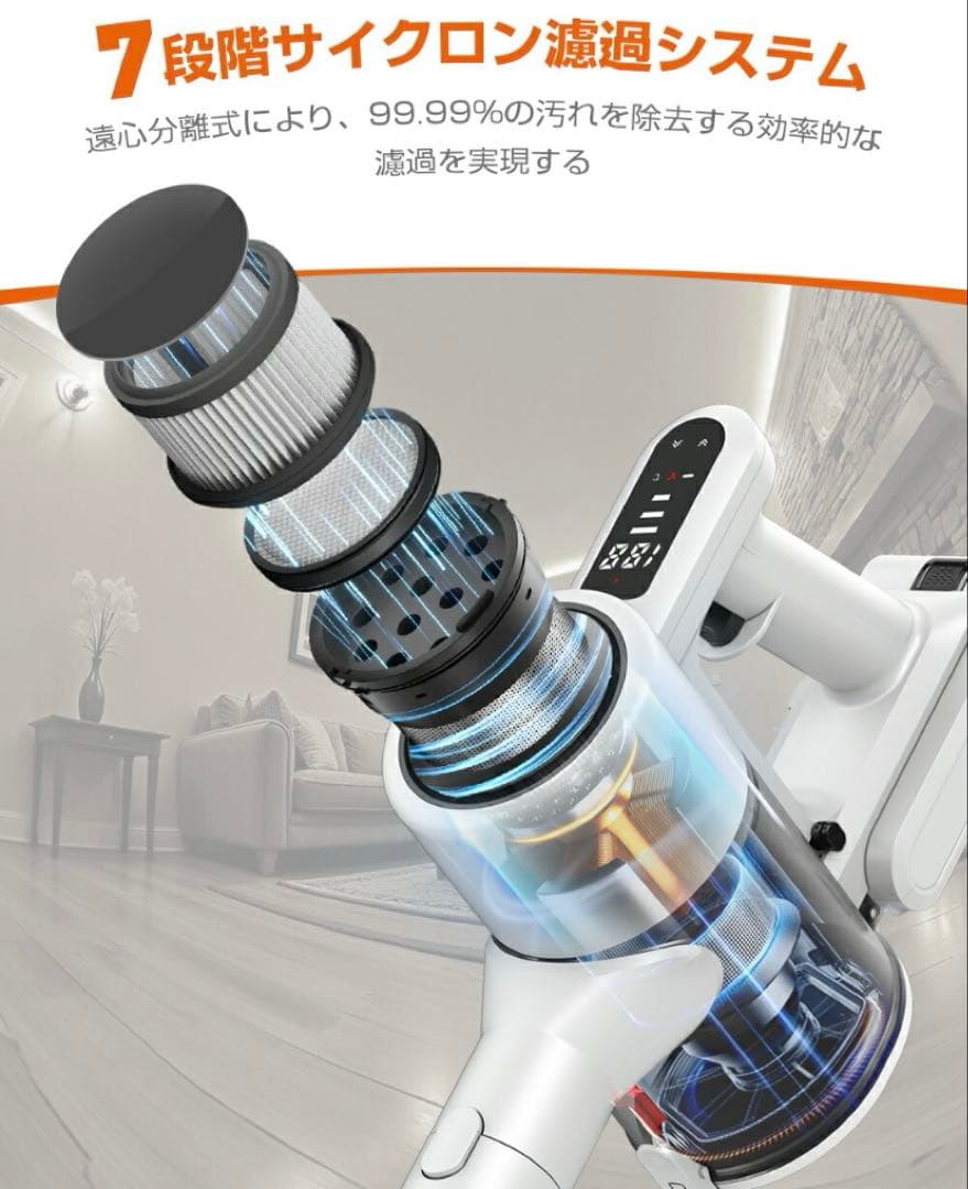 2025年最新掃除機コードレス超強力吸引&LED液晶ディスプレイ定価31800円