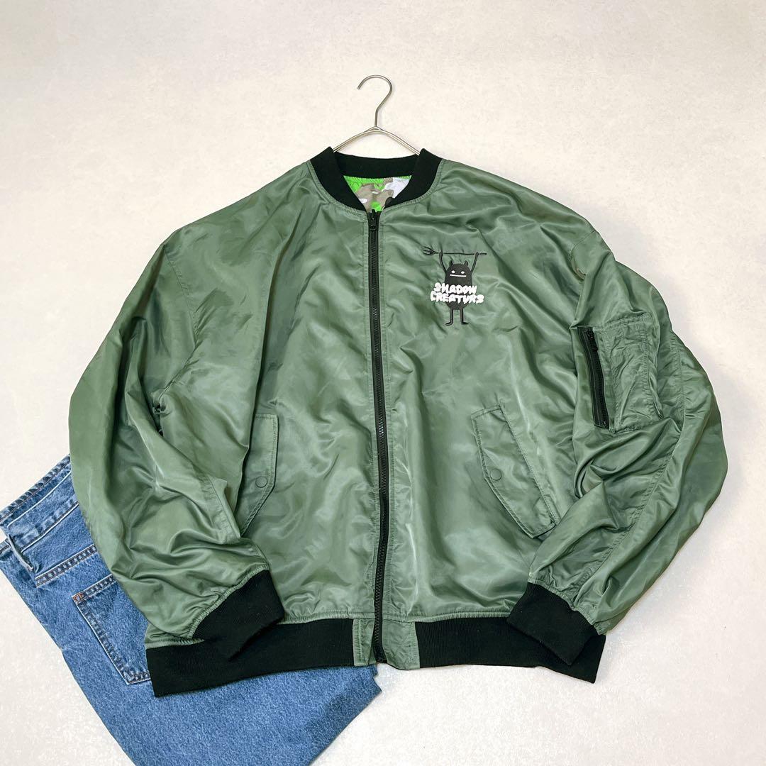【グラニフ】ビューティフルシャドー クリーチャー リバーシブル MA-1 XL