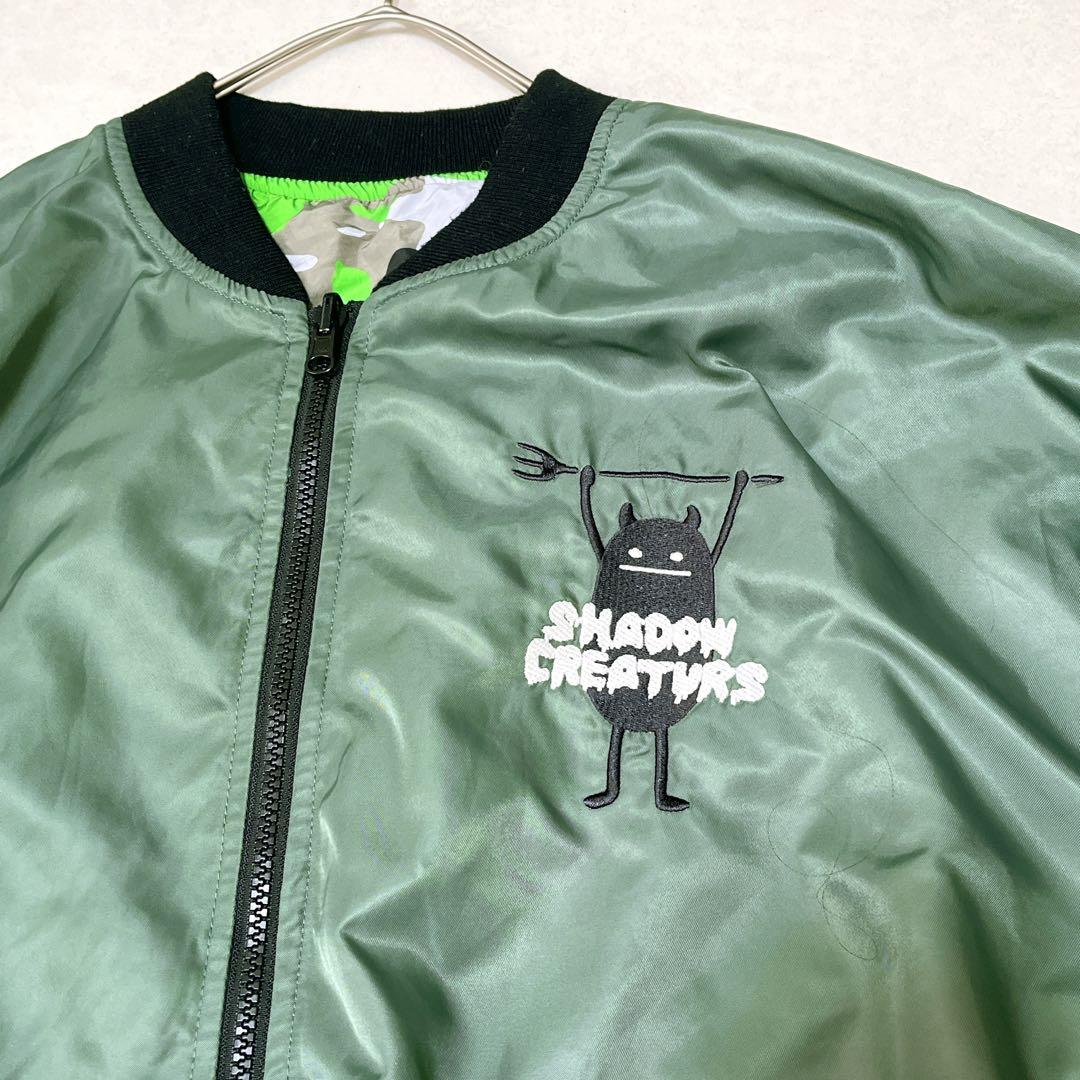 【グラニフ】ビューティフルシャドー クリーチャー リバーシブル MA-1 XL
