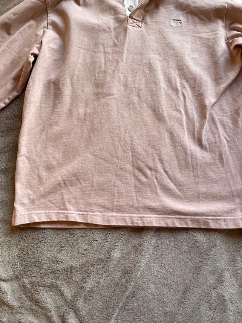 【美品】Canterbury 長袖ラガーシャツ L ピンク