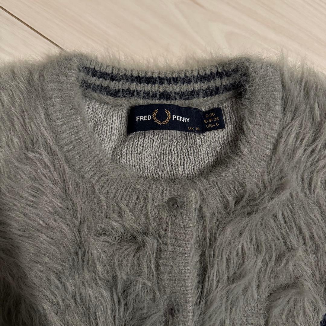 【超美品】FRED PERRY× Ray BEAMS /別注シャギーカーディガン