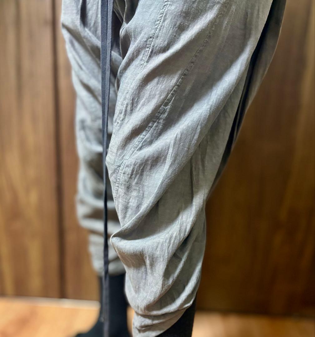 MA_JULIUS エムエーユリウス バックシャーリングサルエルパンツ 3 黒