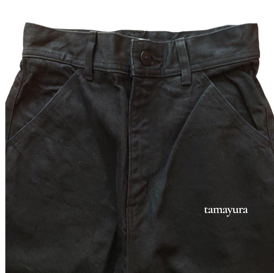 新品 24SS ロンハーマン/ハイライズワイドパンツ バギー デニム 黒 S