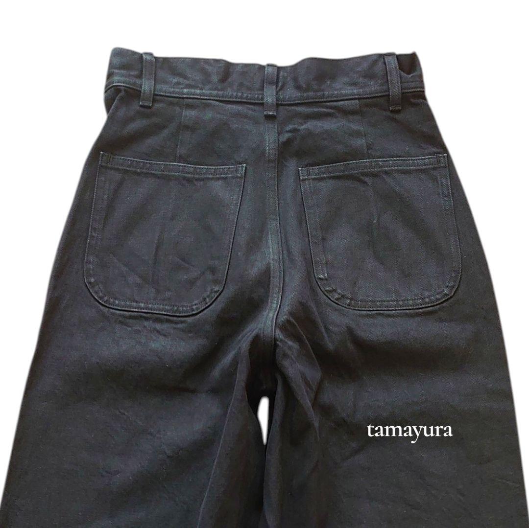 新品 24SS ロンハーマン/ハイライズワイドパンツ バギー デニム 黒 S