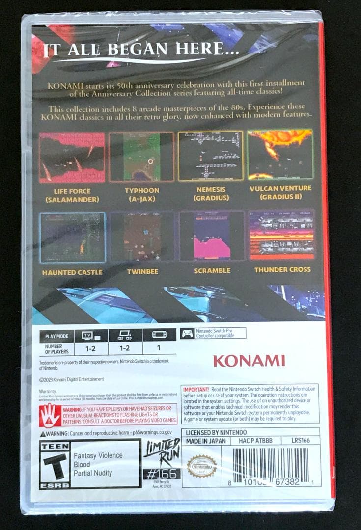 新品未開封 コナミ アーケードクラシックス アニバーサリーコレクション 北米版