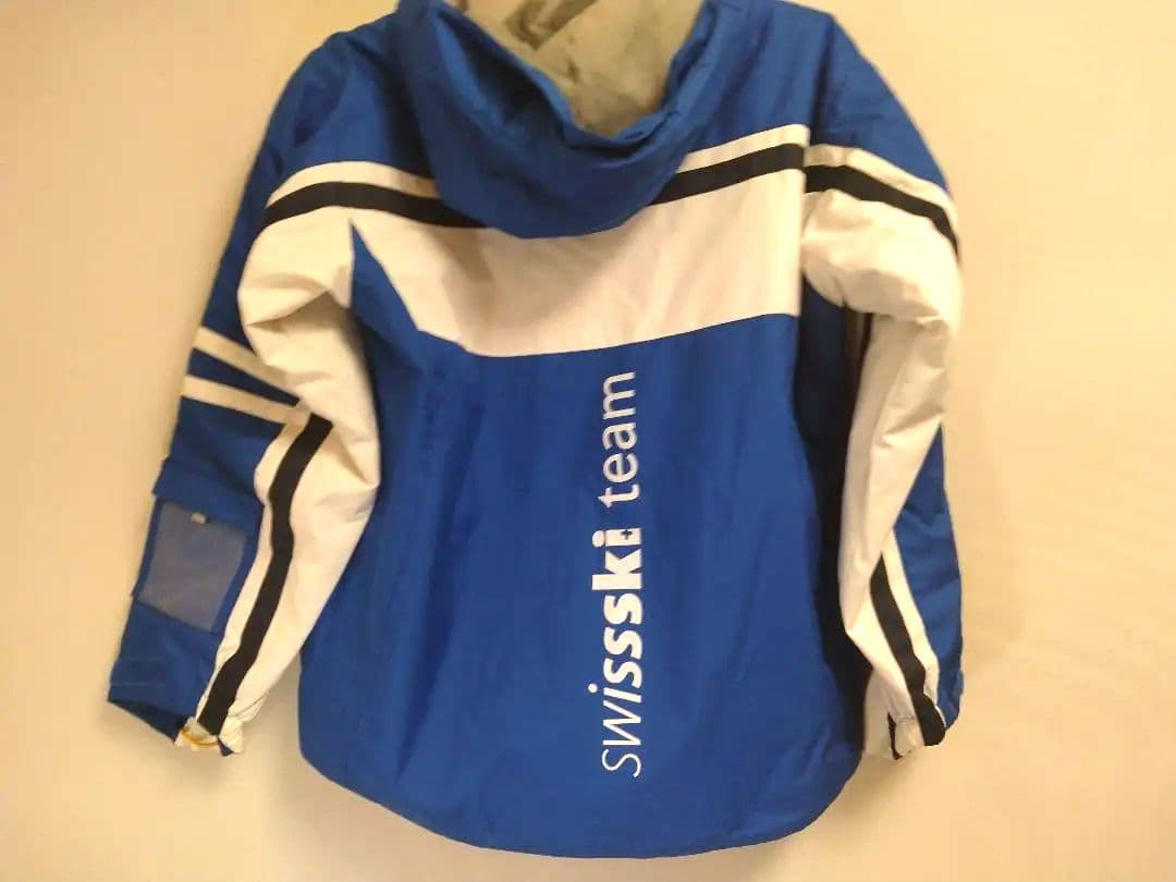 DESCENTE 子ども用スキーウェア 青と白