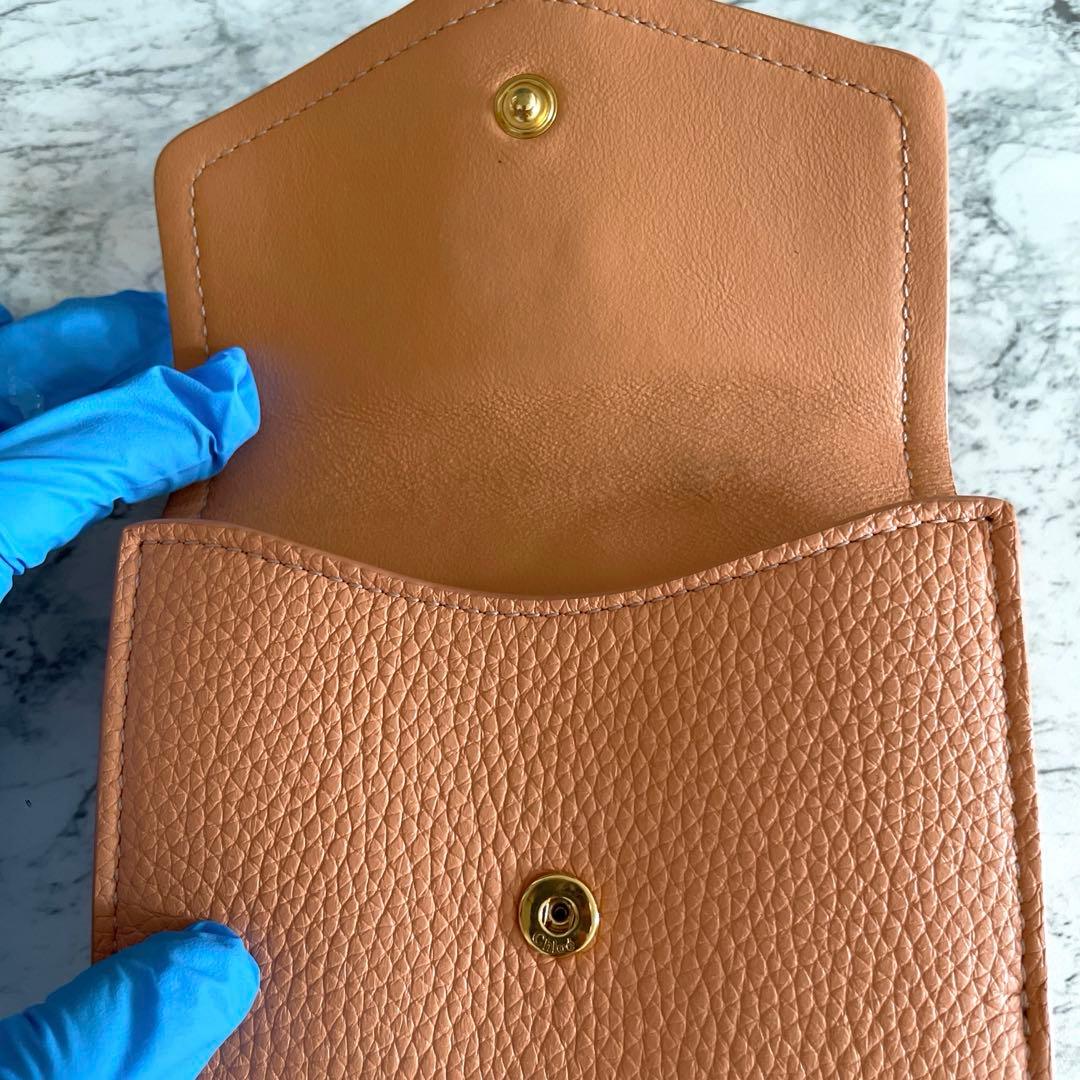 Chloé オレンジ 三つ折り財布