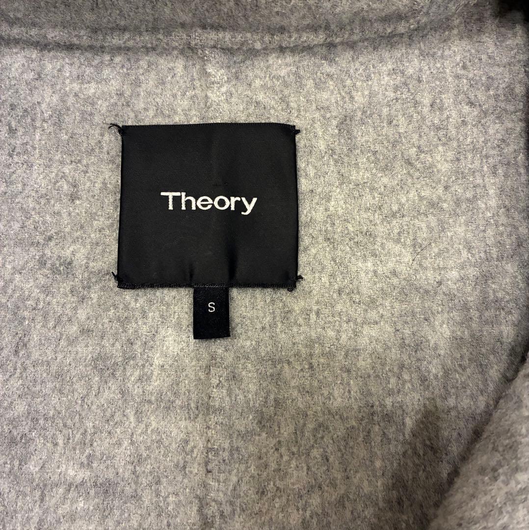 Theory ダブルフェイス カシミヤリバー フーデットコート【美品】