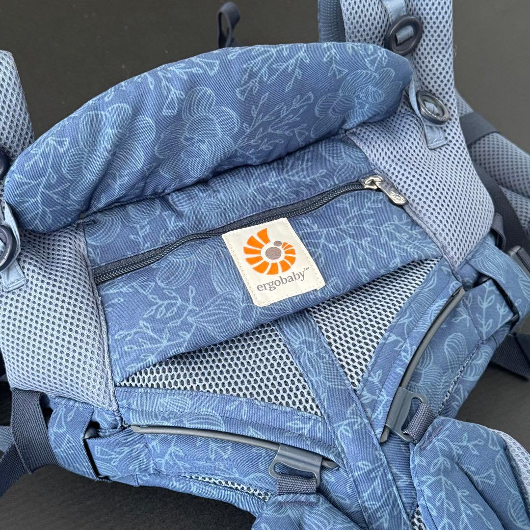 【美品】エルゴベビー OMNI360 クールエア 花柄 ブルーブルーム