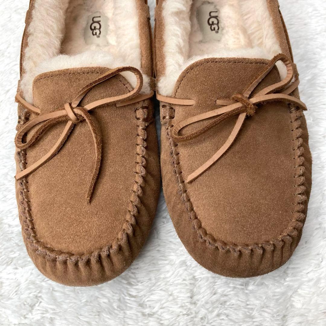 【美品】UGG アグ OLSEN オルセン チェストナット モカシン 26.0