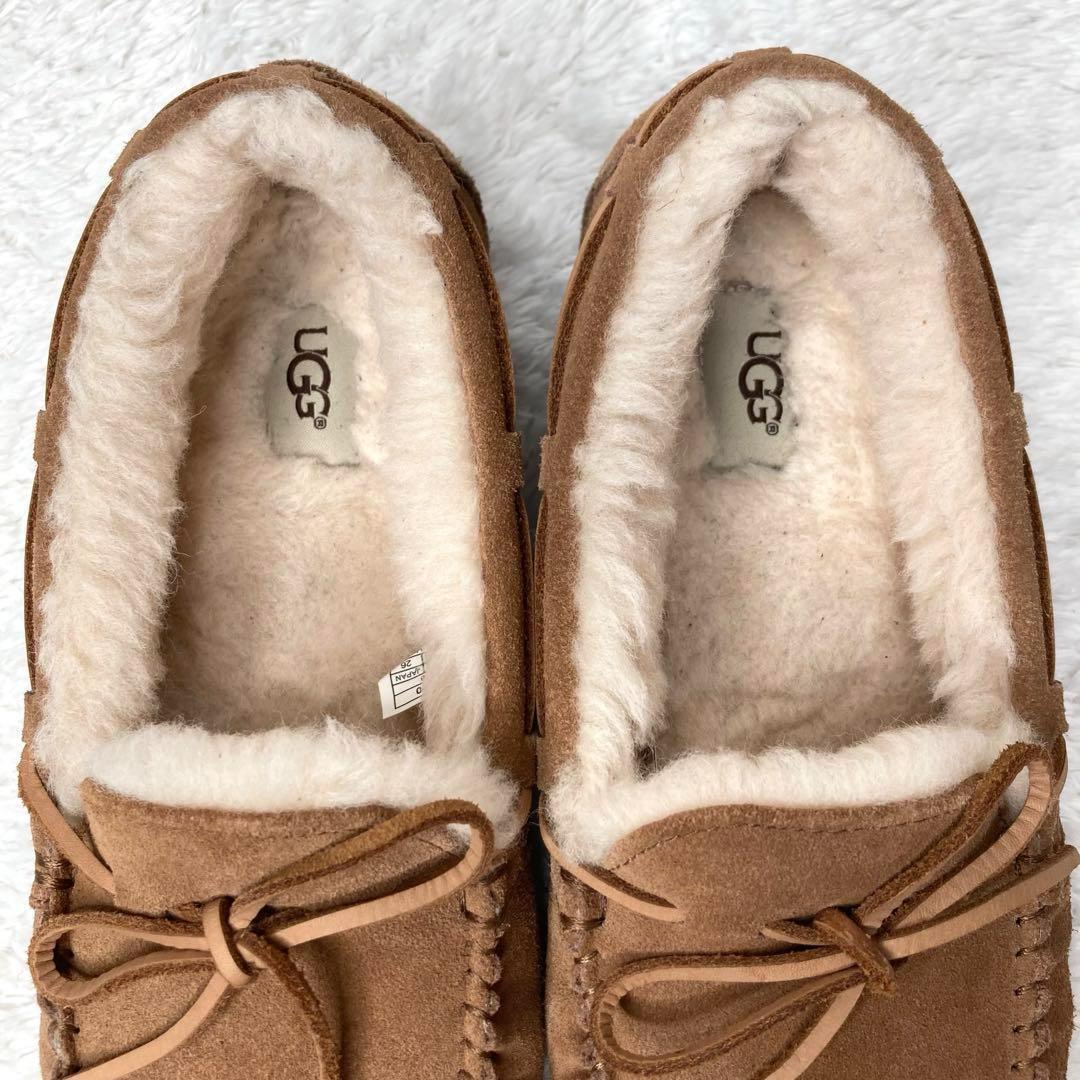 【美品】UGG アグ OLSEN オルセン チェストナット モカシン 26.0