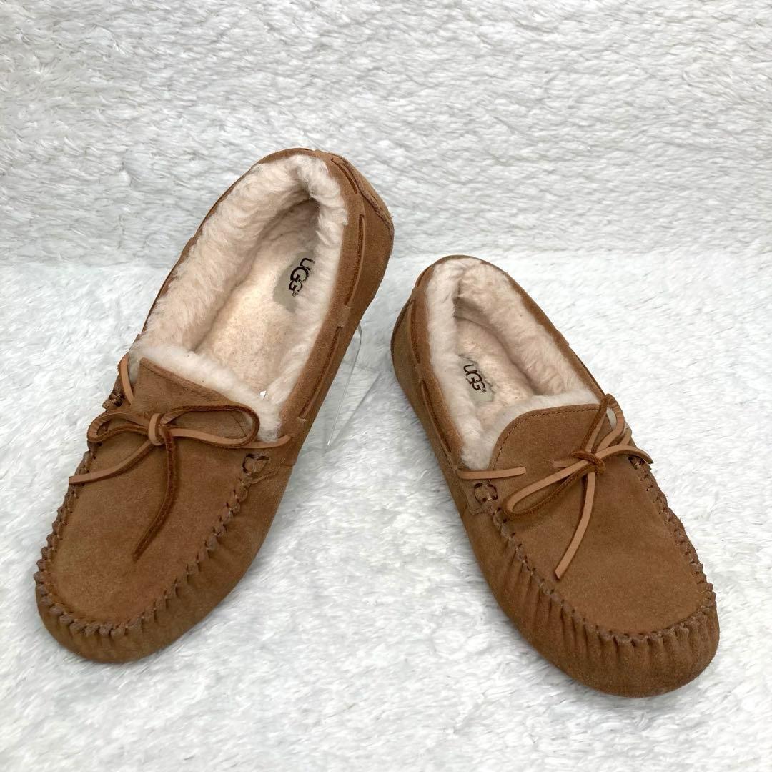 【美品】UGG アグ OLSEN オルセン チェストナット モカシン 26.0