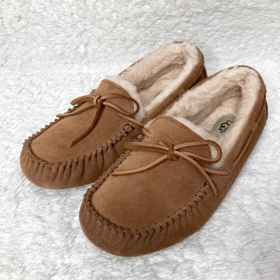 【美品】UGG アグ OLSEN オルセン チェストナット モカシン 26.0