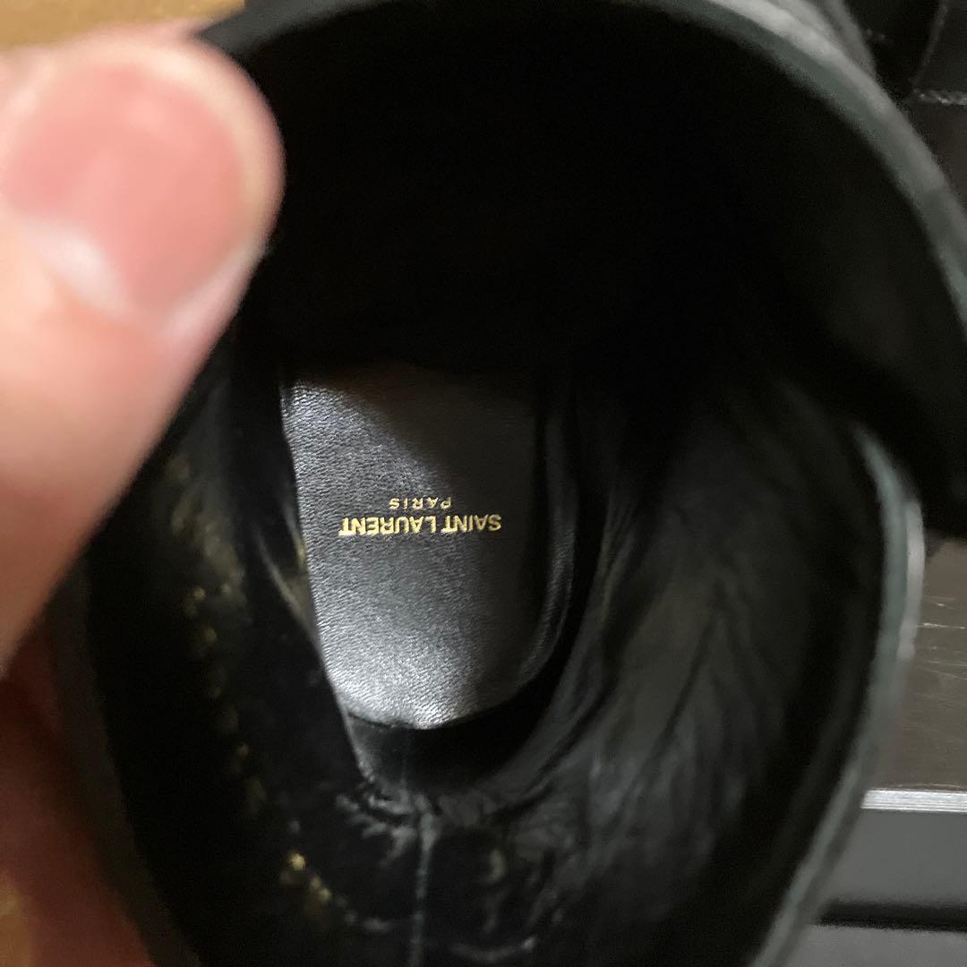 SAINT LAURENT ブラックアンクルブーツ24.0