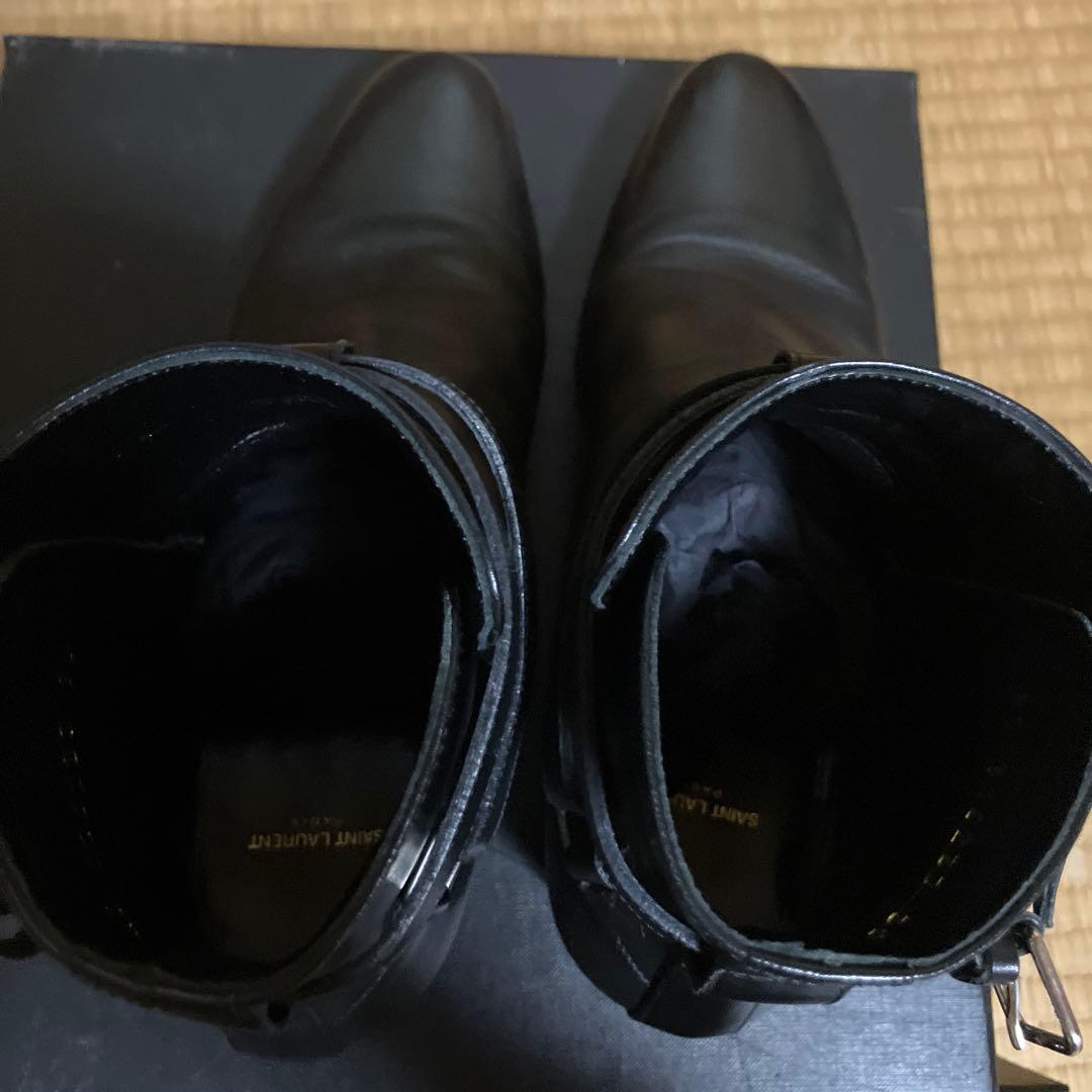 SAINT LAURENT ブラックアンクルブーツ24.0