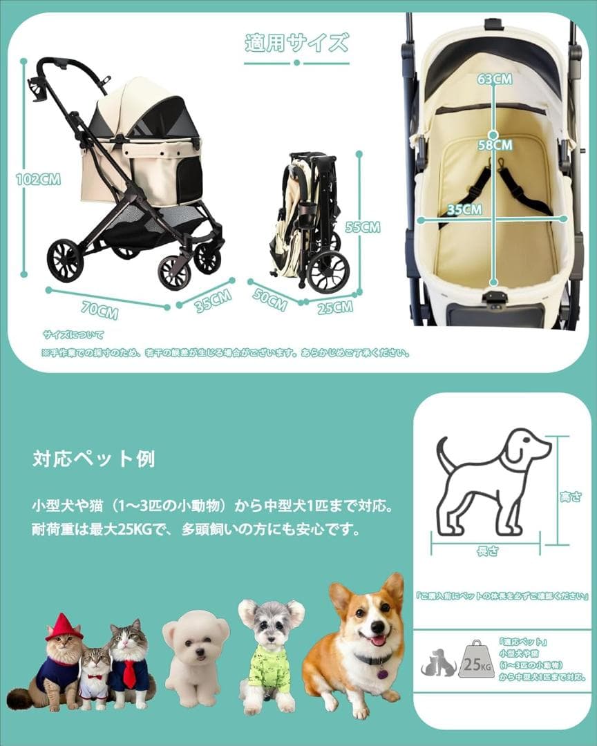 ペットカート 小型犬 中型犬 対応 対面/背面両用式 猫 犬 カート ワンタッチ