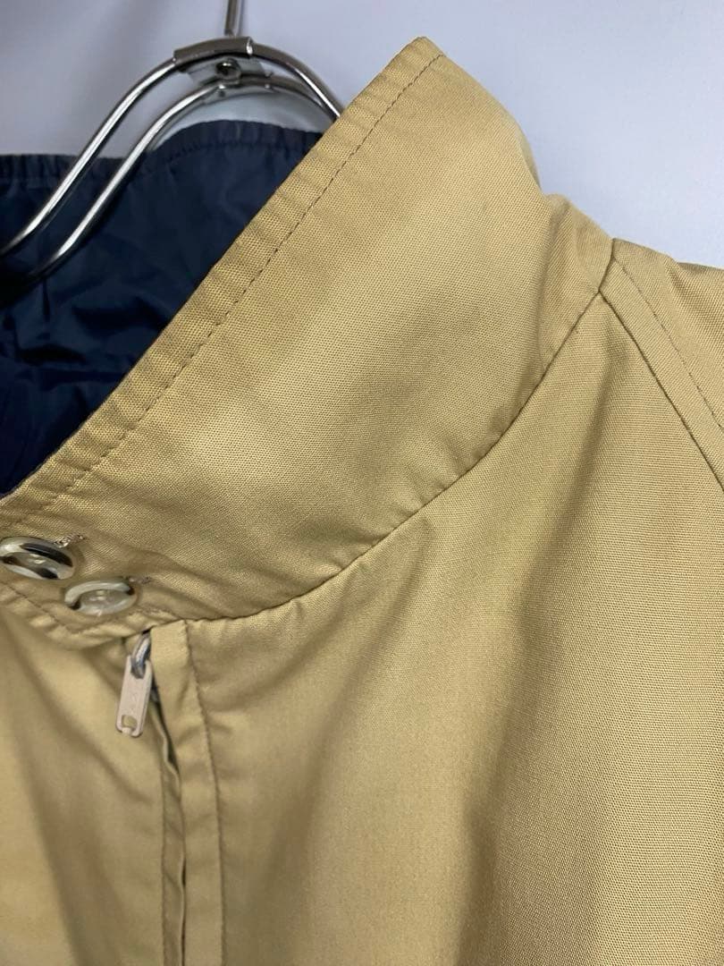 リバーシブル LANDS' END ベージュ ネイビー スイングトップ TAN