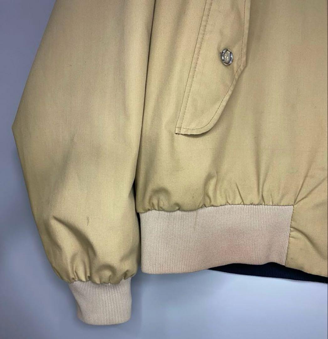 リバーシブル LANDS' END ベージュ ネイビー スイングトップ TAN