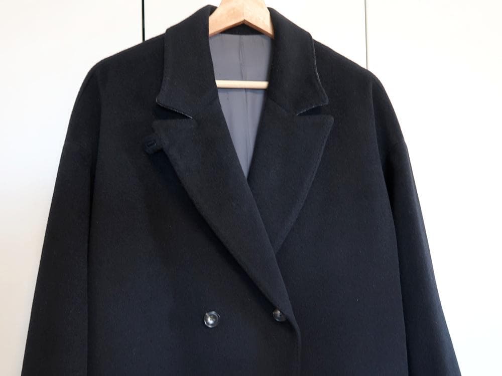 K.T キヨコ タカセ■アンゴラ羊毛・ロングコート■黒■size9号■定価7万