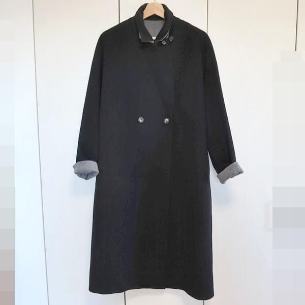 K.T キヨコ タカセ■アンゴラ羊毛・ロングコート■黒■size9号■定価7万