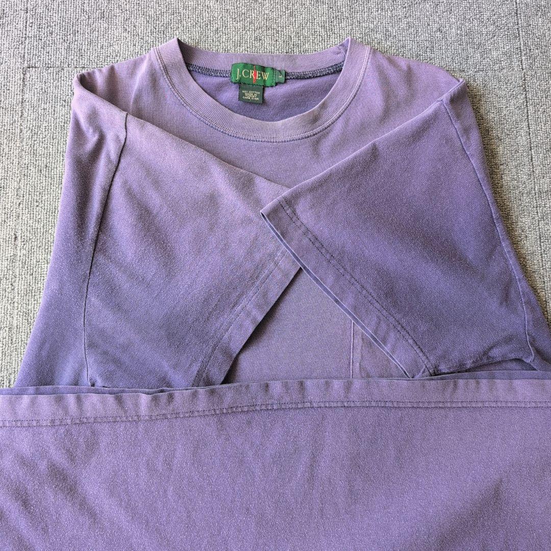 鬼フェード 90s J.CREW Tシャツ 茄子紺 無地 巨人タグ L オールド