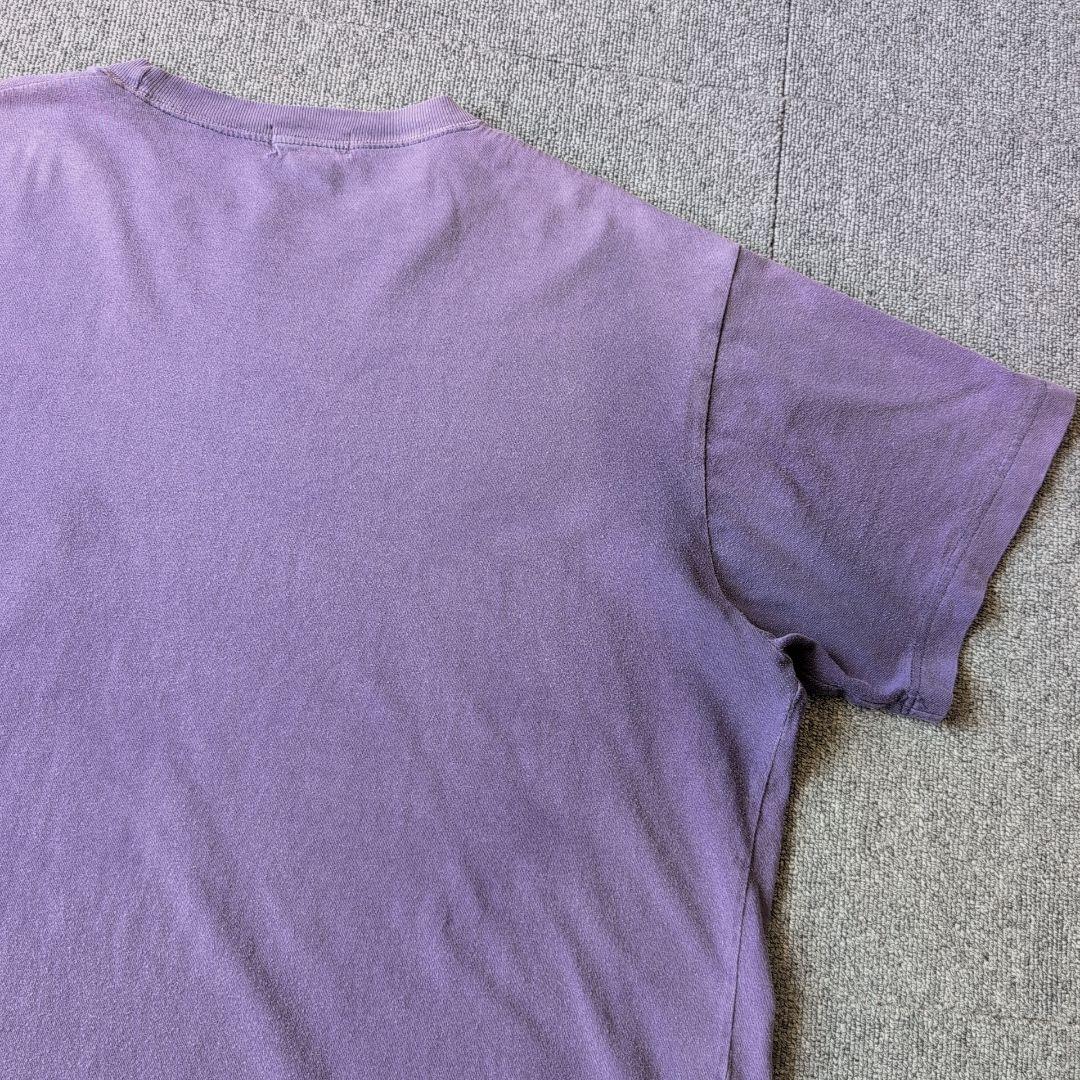 鬼フェード 90s J.CREW Tシャツ 茄子紺 無地 巨人タグ L オールド