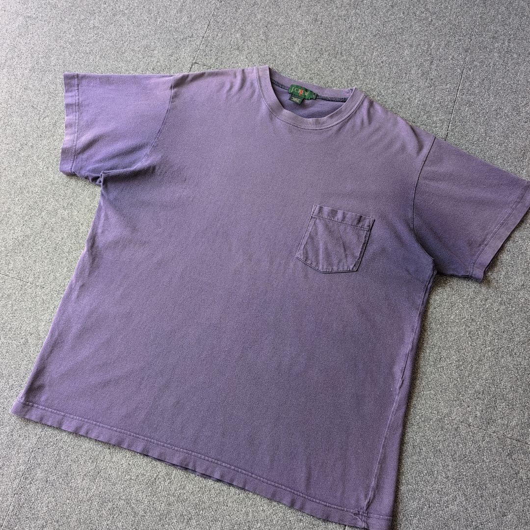 鬼フェード 90s J.CREW Tシャツ 茄子紺 無地 巨人タグ L オールド
