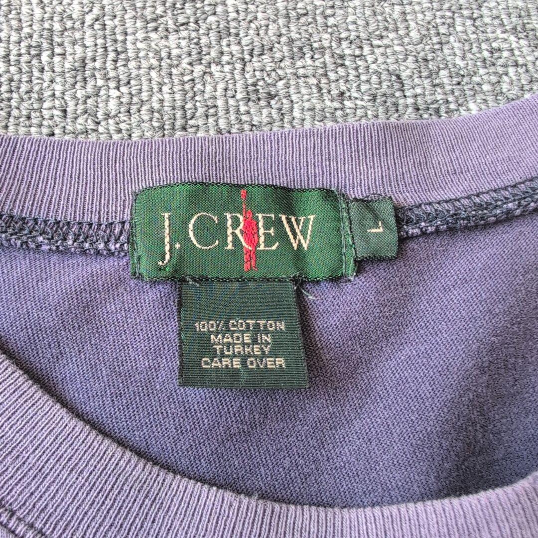鬼フェード 90s J.CREW Tシャツ 茄子紺 無地 巨人タグ L オールド