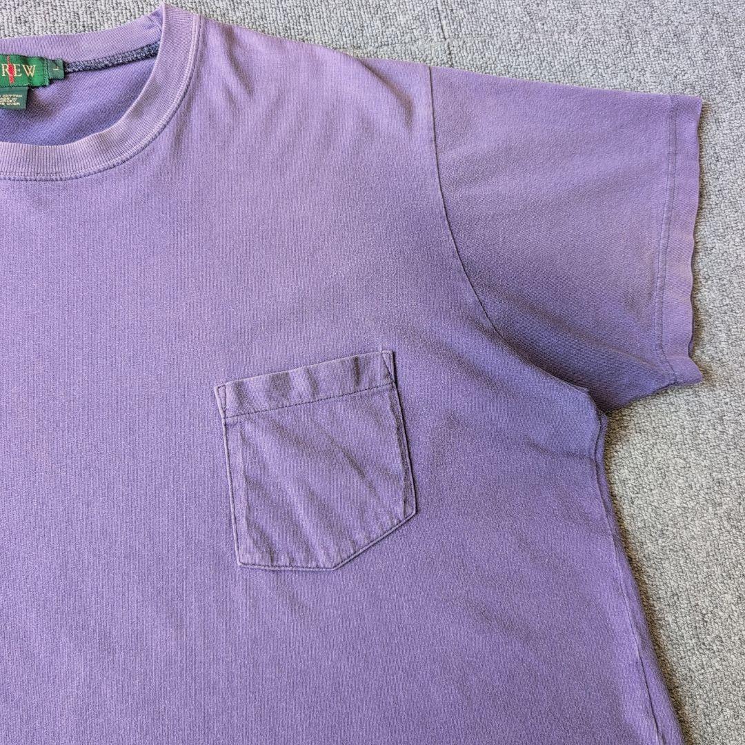 鬼フェード 90s J.CREW Tシャツ 茄子紺 無地 巨人タグ L オールド